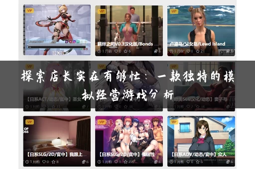 探索店长实在有够忙：一款独特的模拟经营游戏分析