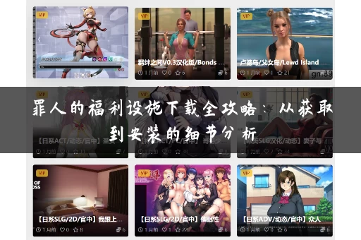 罪人的福利设施下载全攻略：从获取到安装的细节分析