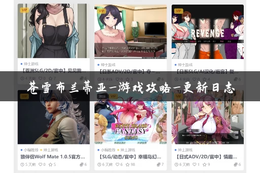 苍雪布兰蒂亚_游戏攻略_更新日志