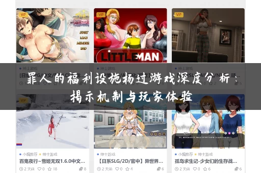 罪人的福利设施杨过游戏深度分析：揭示机制与玩家体验