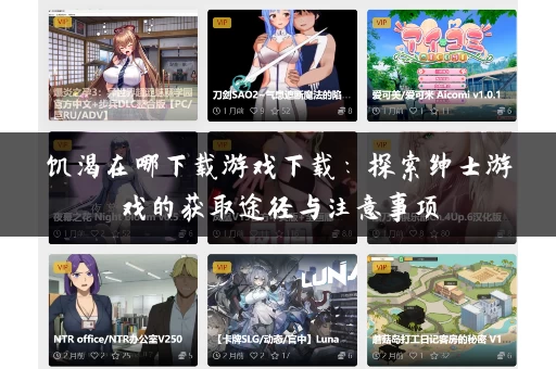 饥渴在哪下载游戏下载：探索绅士游戏的获取途径与注意事项