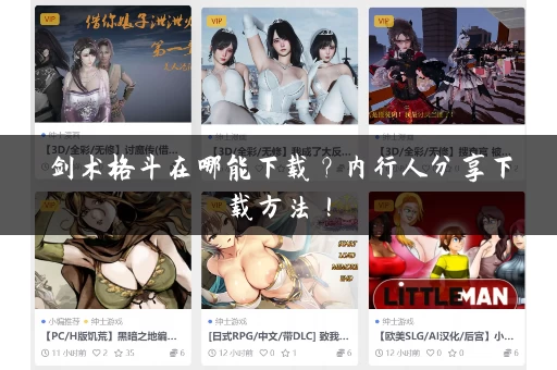 剑术格斗在哪能下载？内行人分享下载方法！