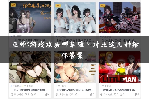 巫师3游戏攻略哪家强？对比这几种给你答案！