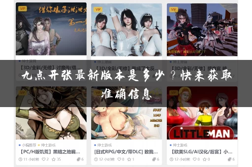 九点开张最新版本是多少？快来获取准确信息