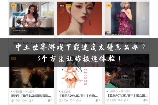 中土世界游戏下载速度太慢怎么办？3个方法让你极速体验！
