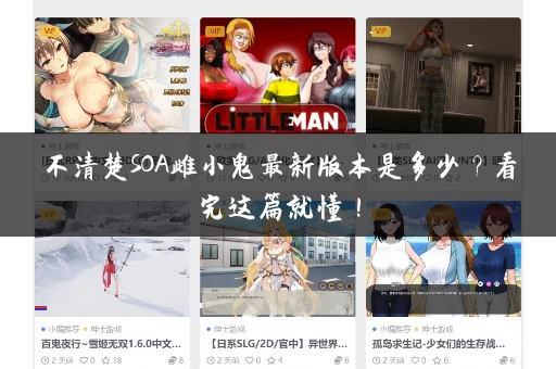 不清楚SOA雌小鬼最新版本是多少？看完这篇就懂！