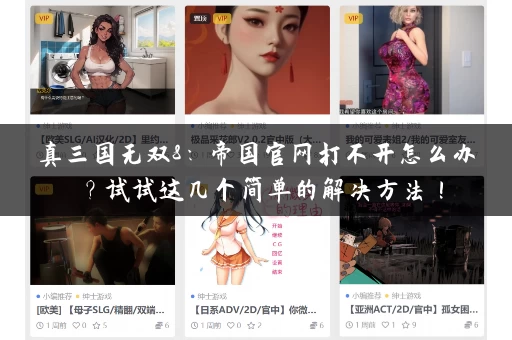 真三国无双8：帝国官网打不开怎么办？试试这几个简单的解决方法！