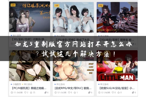 如龙5重制版官方网站打不开怎么办？试试这几个解决方法！