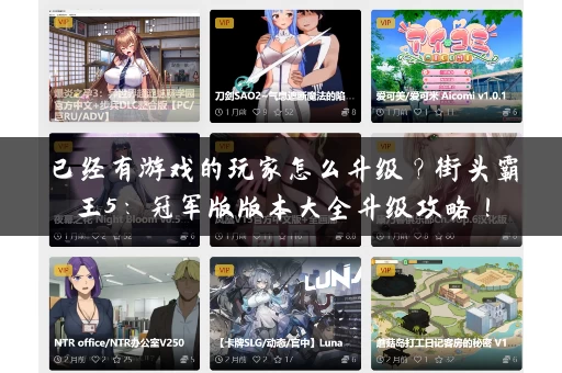 已经有游戏的玩家怎么升级？街头霸王5：冠军版版本大全升级攻略！