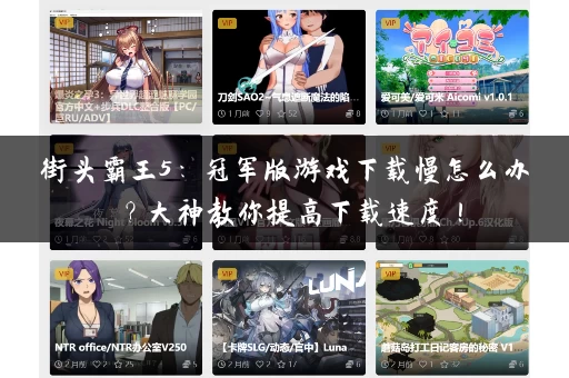 街头霸王5：冠军版游戏下载慢怎么办？大神教你提高下载速度！