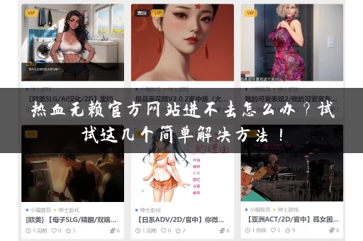 热血无赖官方网站进不去怎么办？试试这几个简单解决方法！
