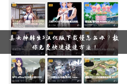 真女神转生5汉化版下载慢怎么办？教你免费快速提速方法！