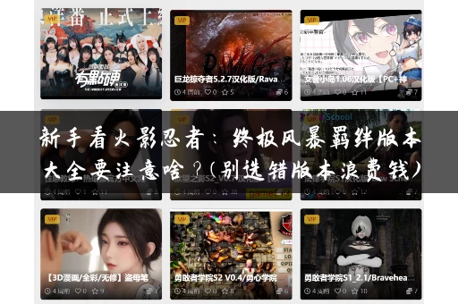 新手看火影忍者：终极风暴羁绊版本大全要注意啥？(别选错版本浪费钱)