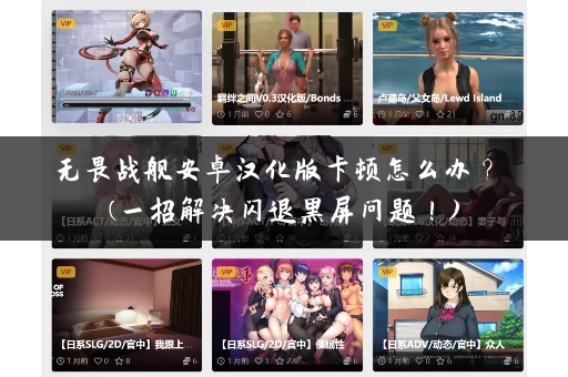 无畏战舰安卓汉化版卡顿怎么办？ (一招解决闪退黑屏问题！)