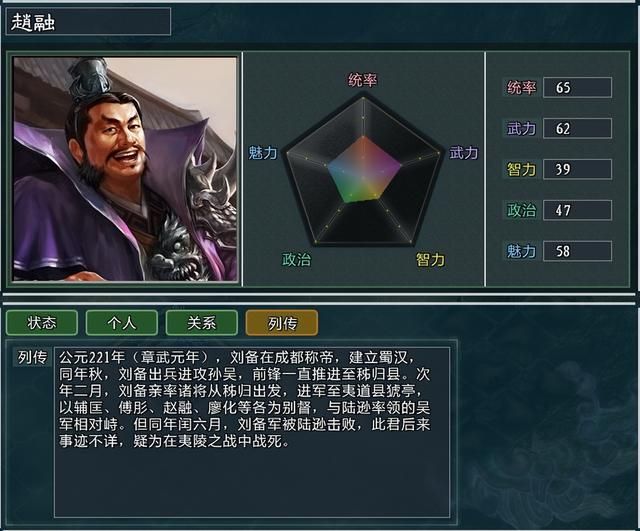《三国志11大浪淘沙》新武将讲解6：阿罗槃郎吉力冯芳赵融的能力属性及妙用
