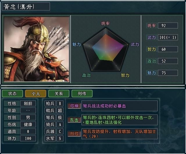 三国志11大浪淘沙特技详解十九：孤胆武圣恫吓烈弓的效果及妙用
