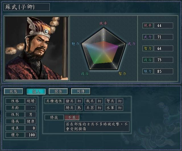 三国志11血色衣冠特技讲解九：不屈金刚铁壁怒发的威力展示及妙用