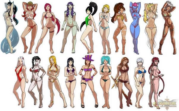 lol女英雄ps去衣高清图资源：分享高质量游戏图片