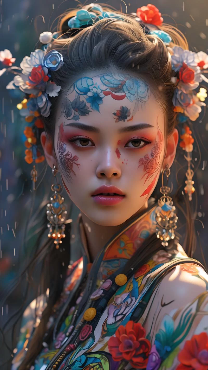 彩绘美女图片大全：惊艳绝伦的人体艺术