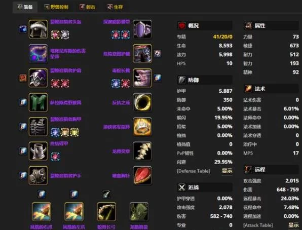 魔兽猎人装备指南：WLK怀旧服猎人毕业装备推荐