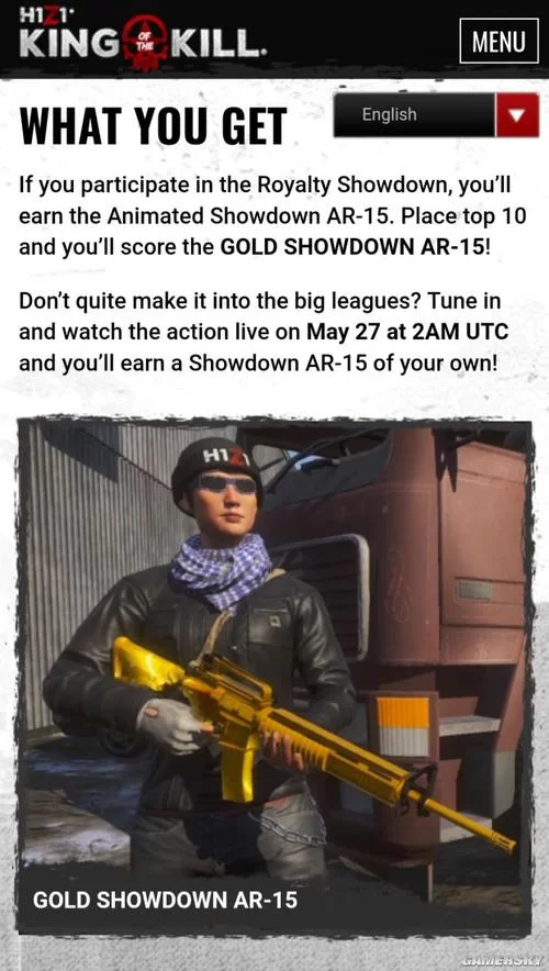 H1Z1决战AR活动：参与赢取稀有武器皮肤