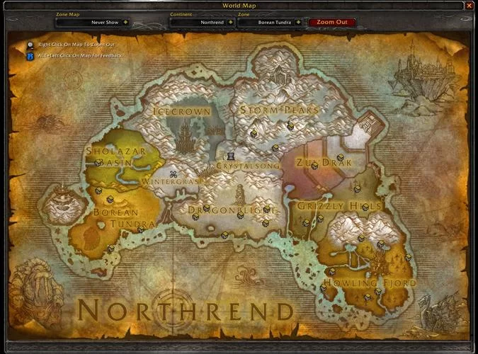 魔兽世界诺森德地图详解：70级快速升级指南