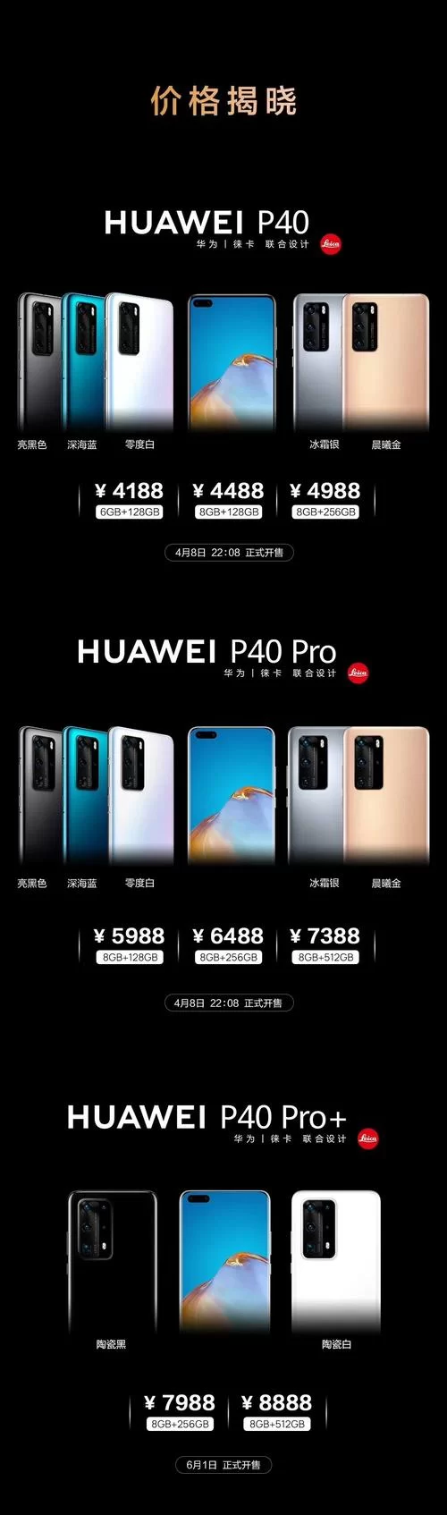 华为P40多少钱一台？不同配置价格大揭秘