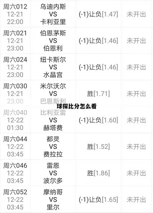 球坛比分直播：实时掌握最新比赛结果，不错过任何精彩瞬间！