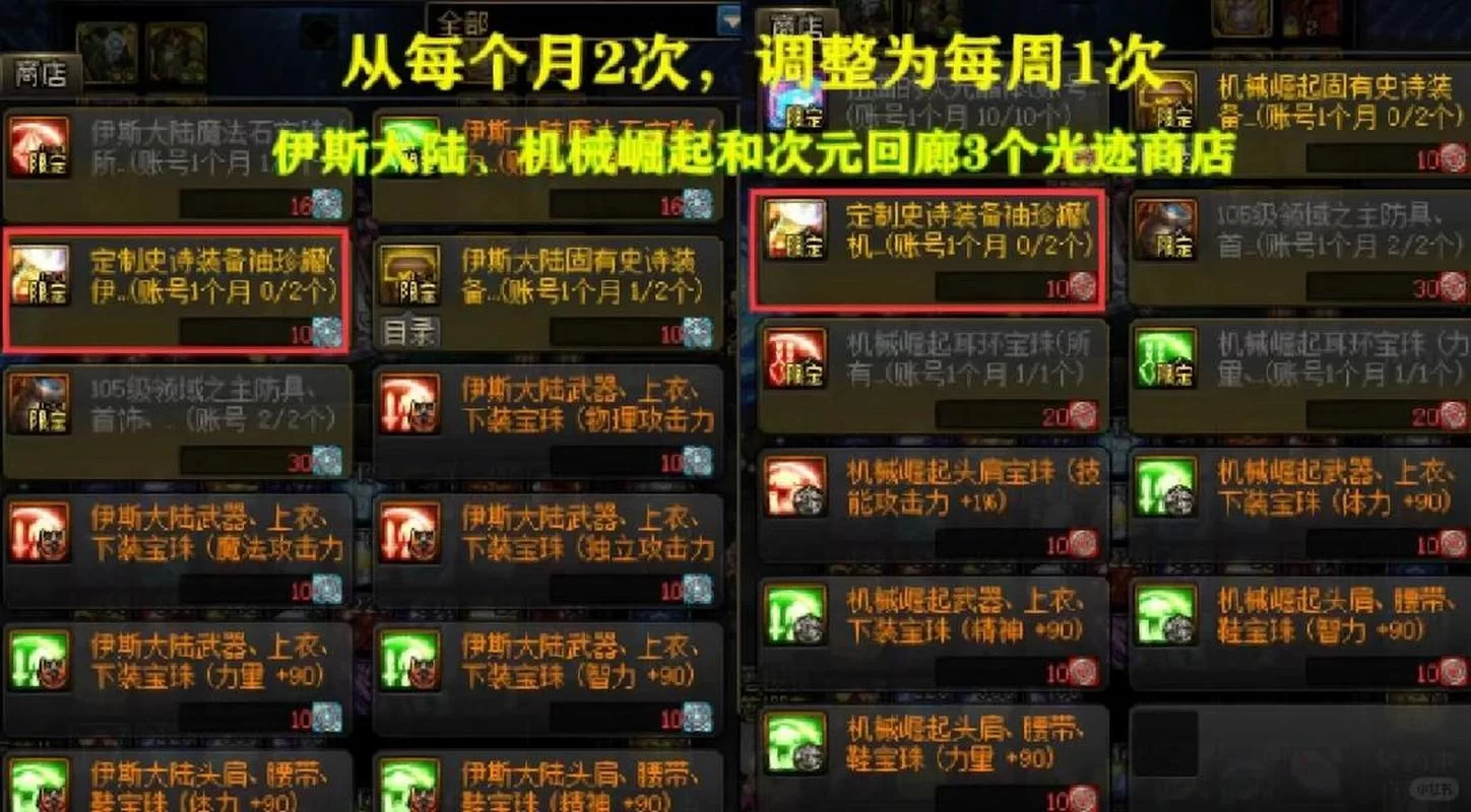 DNF传说装备自选礼盒实用指南：提升战力必看