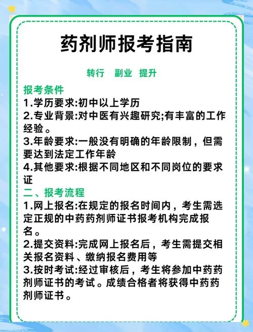 报考药剂师需要啥条件？这篇文章给你说明白！