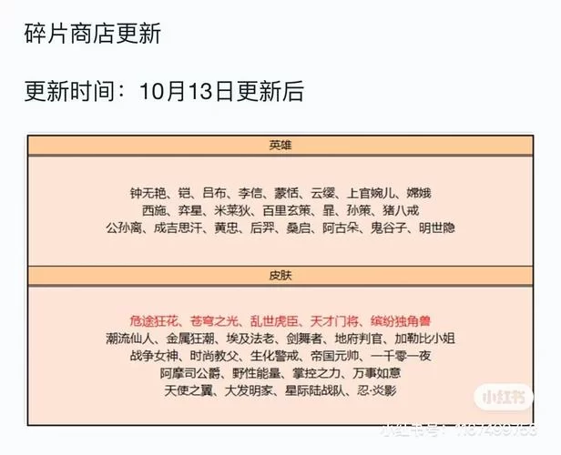 王者荣耀皮肤碎片商店换哪个好？最新兑换表大全来了！