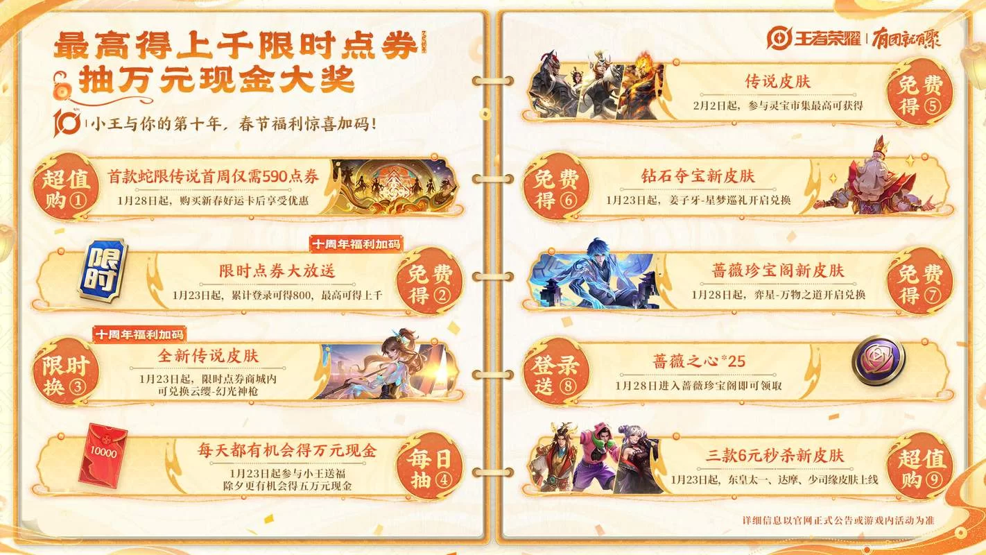 王者荣耀礼包免费领取方法，多个渠道一次性get！