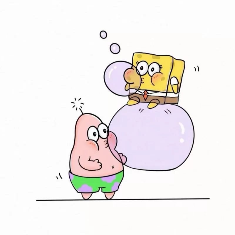 最新海绵宝宝派大星图片，快来换上新头像吧！