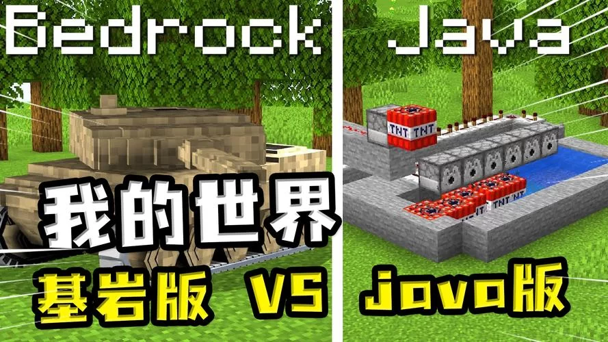 我的世界Java版和基岩版画面对比，差别有多大？
