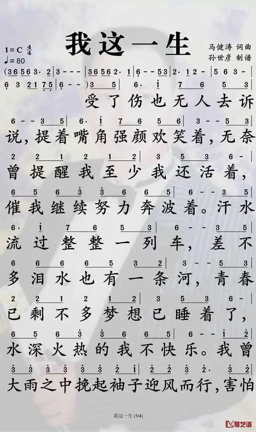 这首歌名叫什么？难道我就这样过我的一生是哪首歌的词？
