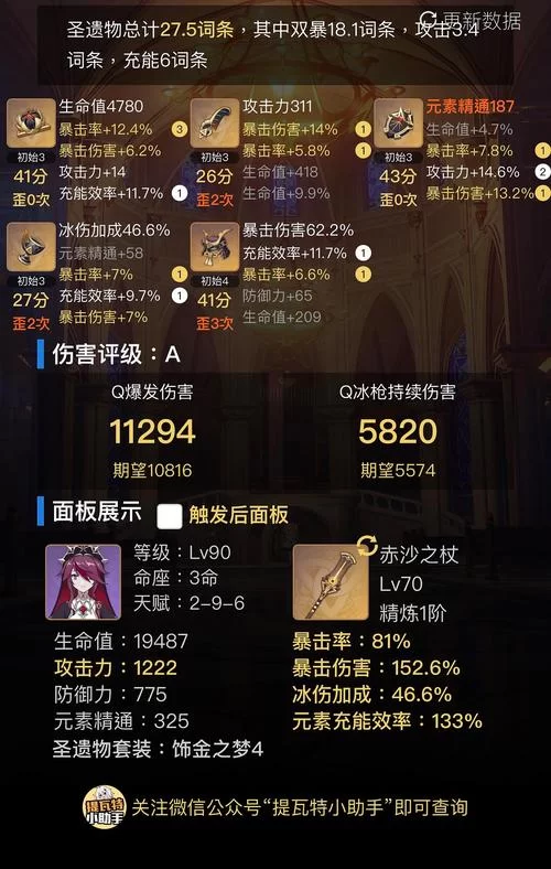 罗莎莉亚圣遗物怎么搭配？这套组合输出爆炸！