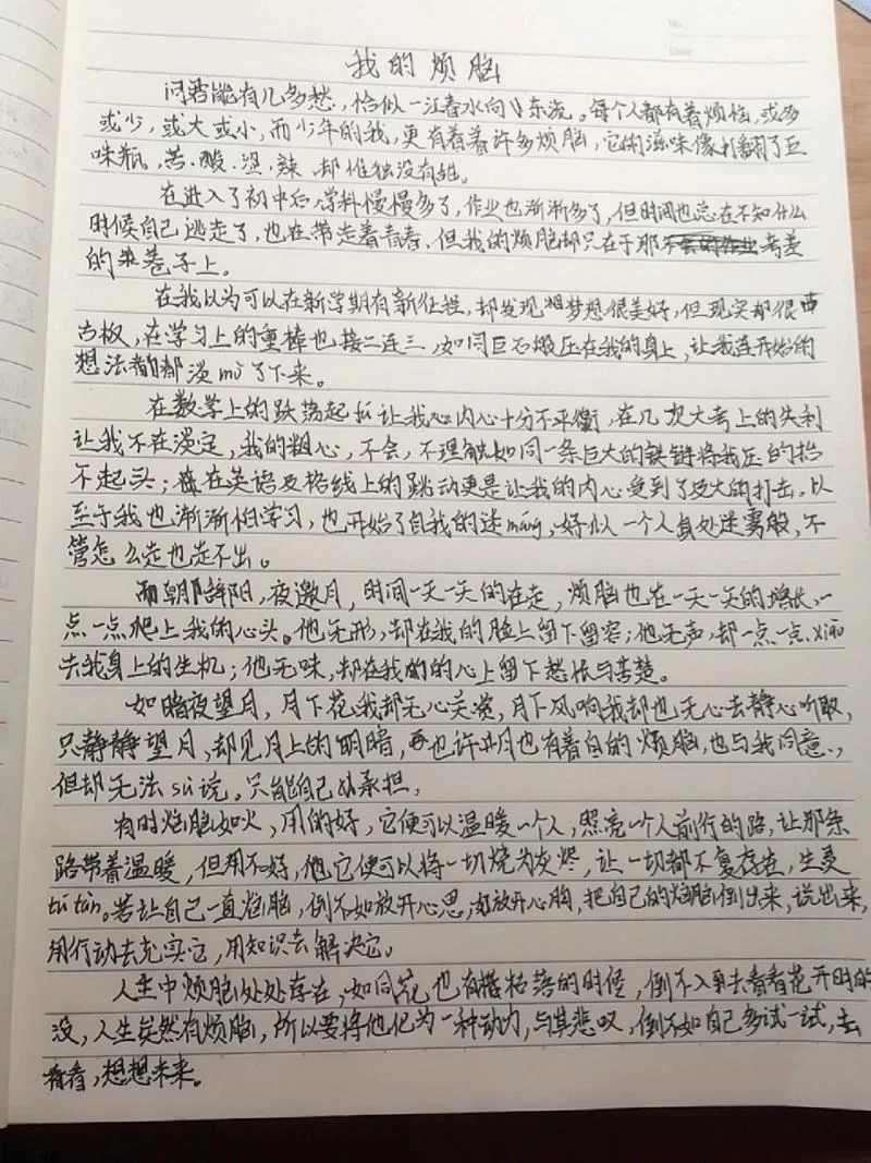 考试成绩不好？写篇我的烦恼600字作文