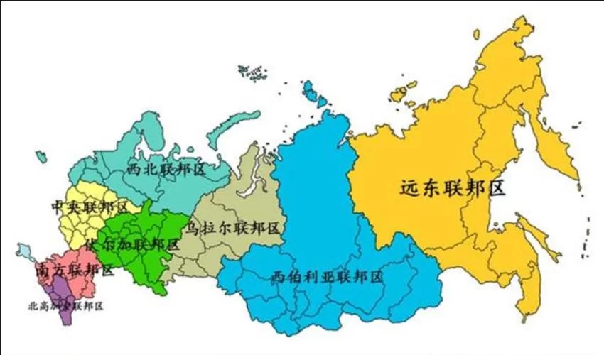 最新俄罗斯地图超清版大图分享，收藏备用！