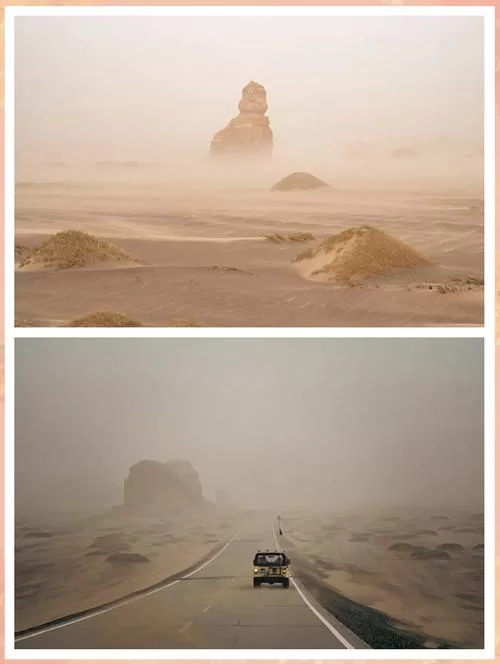 沙尘暴过后，到处都是沙子，高速公路变“沙海”！