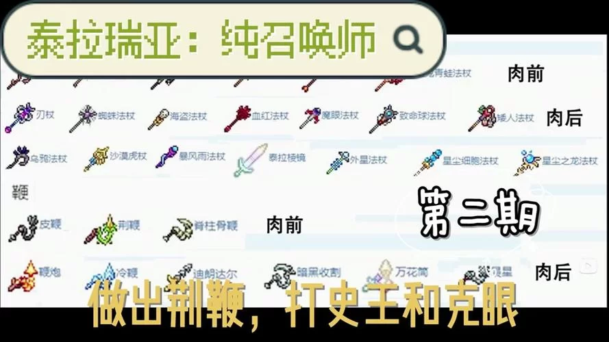 泰拉瑞亚武器品质排行:从入门到毕业武器推荐 泰拉瑞亚武器品质排行:从入门到毕业武器推荐