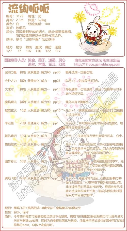 洛克王国呱呱大全：技能配招、属性详解及进化路线
