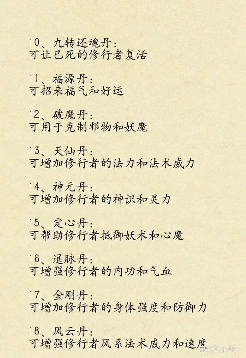 烟雨江湖药方大全：各种丹药配方及功效详解