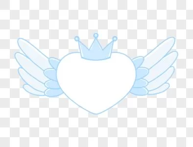 爱心翅膀符号一左一右图案，超萌符号轻松复制使用