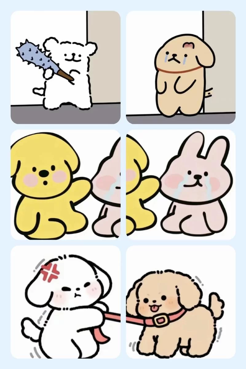 独家分享：超萌Q版一人一半情头，绝不会撞款！