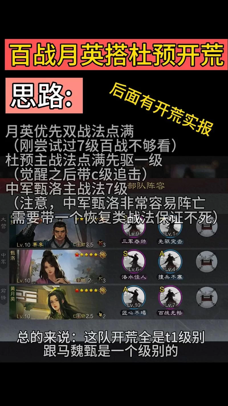 率土之滨S2开荒：高阶玩家武将推荐及策略