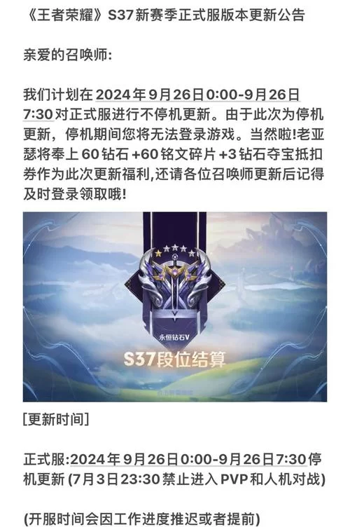 王者荣耀新赛季啥时候来？更新时间、新英雄、新玩法全知道！