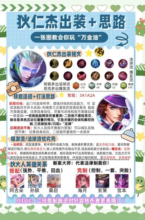 王者荣耀狄仁杰怎么玩？新手入门技巧及进阶玩法详解