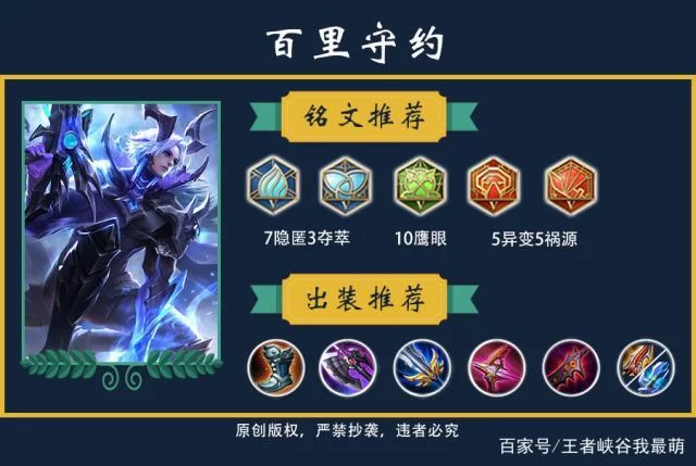 王者荣耀百里守约出装教学：从入门到精通，助你上分！