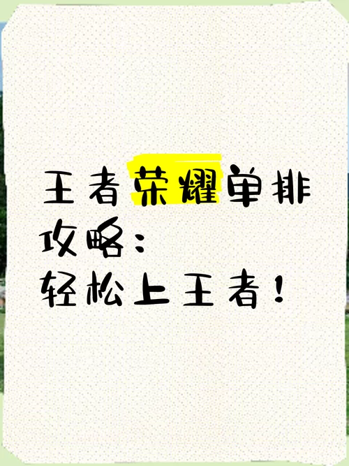 王者荣耀老司机带你飞，轻松上王者秘籍大公开