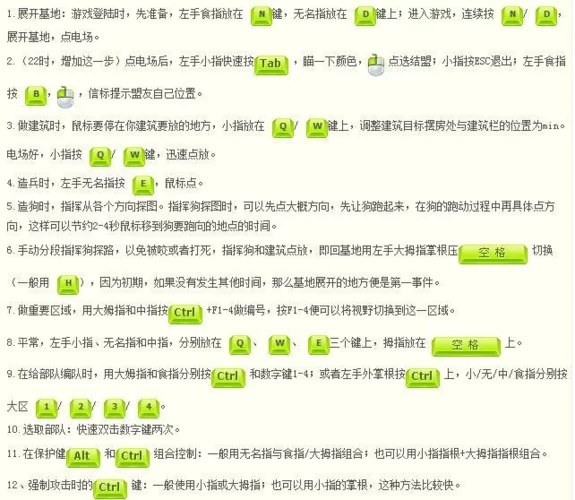 红警快捷键大全速查：快速上手，成为红警高手
